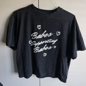 💜 Brunette The Label Black 'Babes Supporting Babes' Boxy Tee